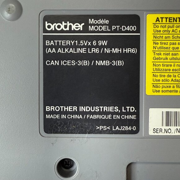Brother P-Touch PT-D400 Label Maker with24.99 Keyboard Gray/White TESTED - Picture 6 of 11